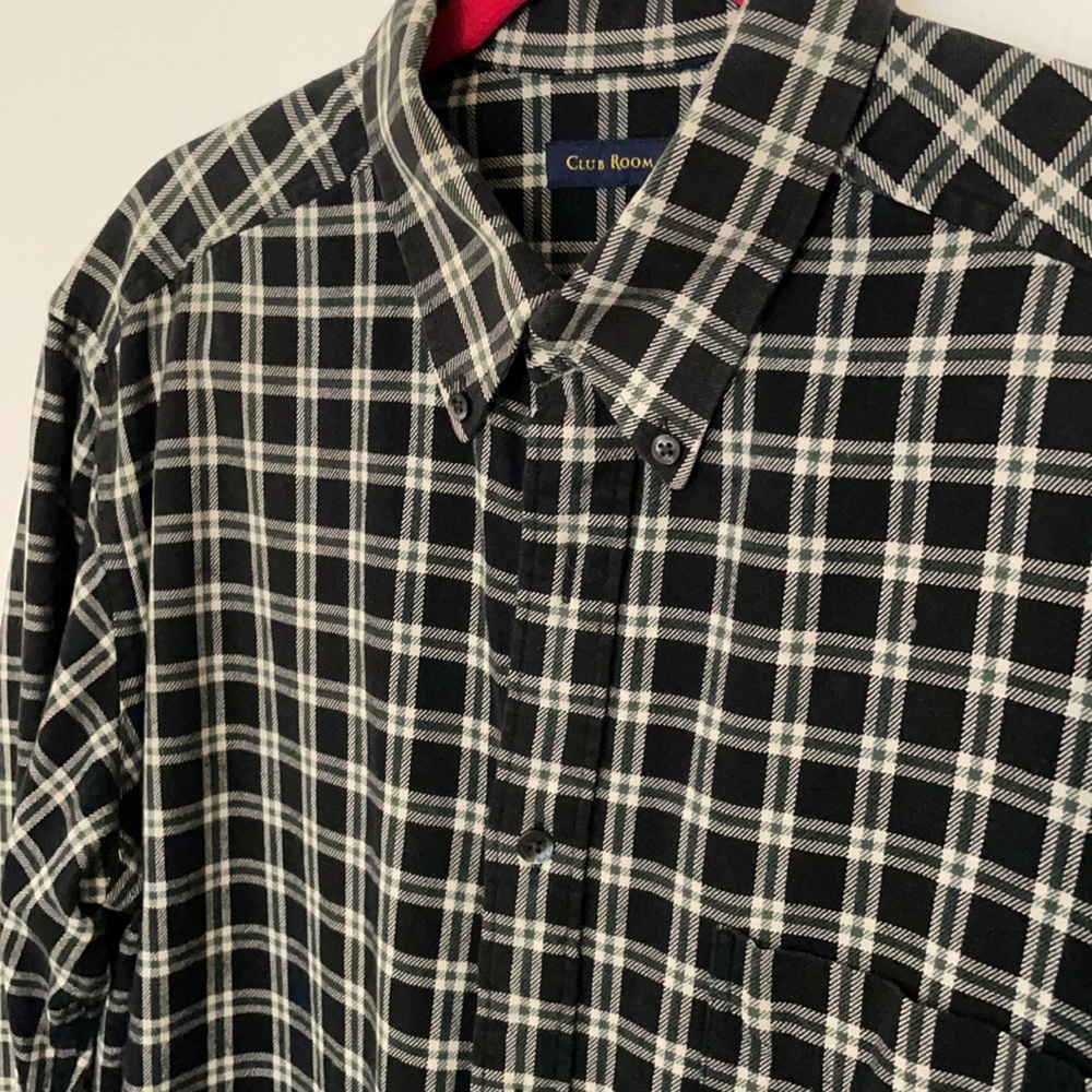 Vintage club room plaid flannel shirt (Size L)